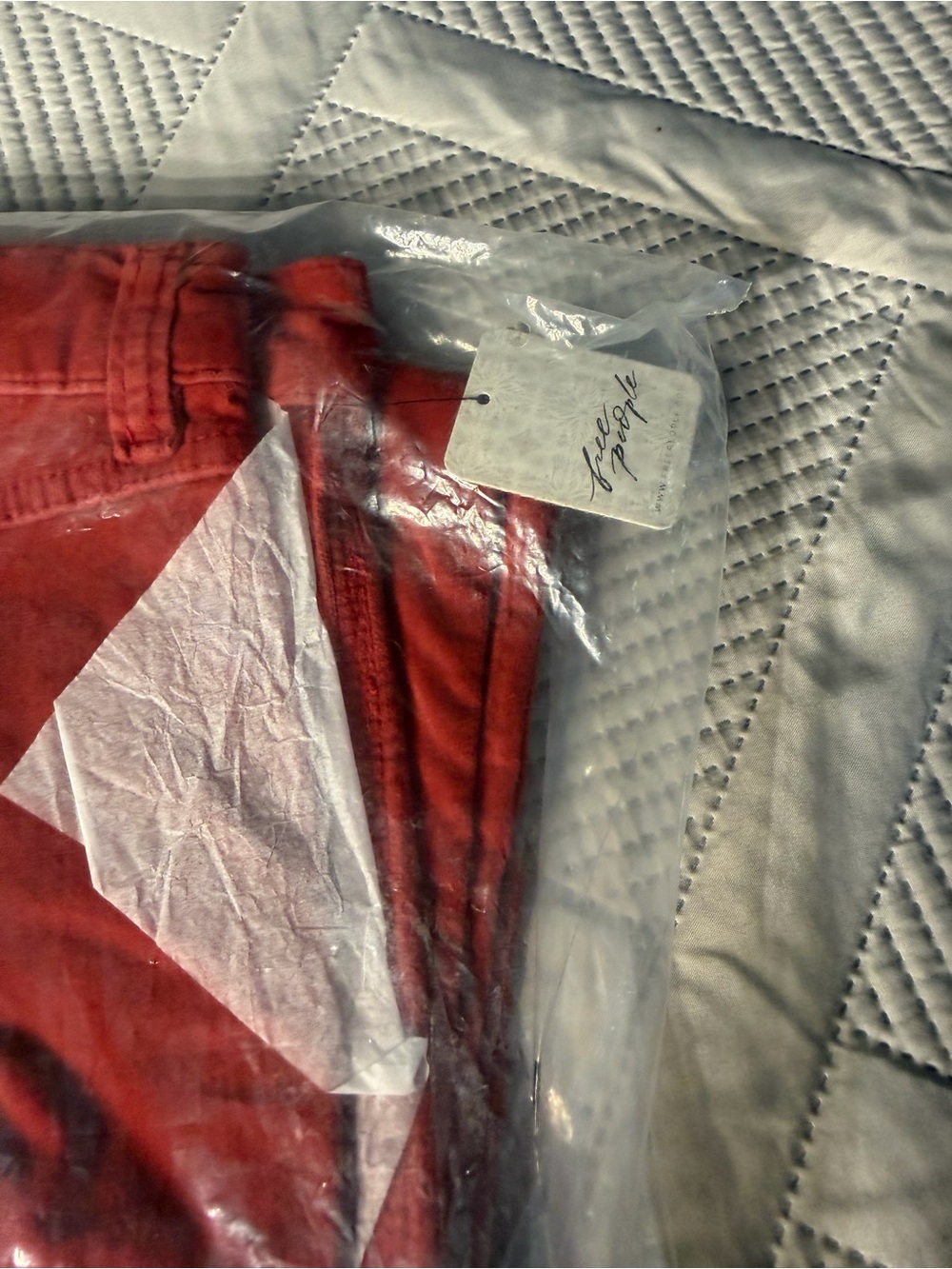 Free People High Time Kick Flare Red Dahlia Corduroys Sz 14 NWT - Picture 10 of 13